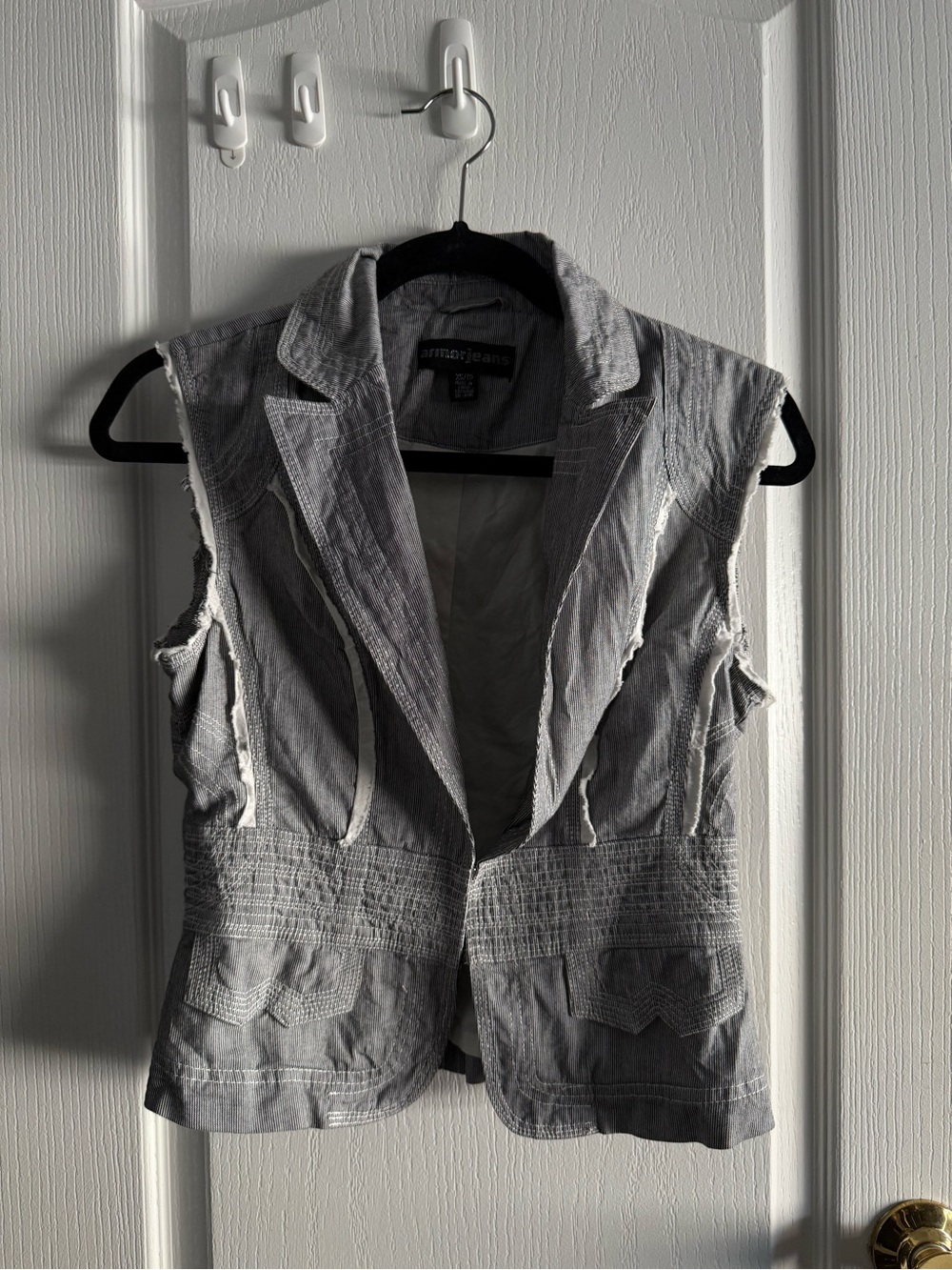 Women's Gray Sleeveless Jacket